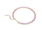 Swar*vski - Millenia Tennis necklace Octagon cut, Purple, Gold-tone plated - 5705754